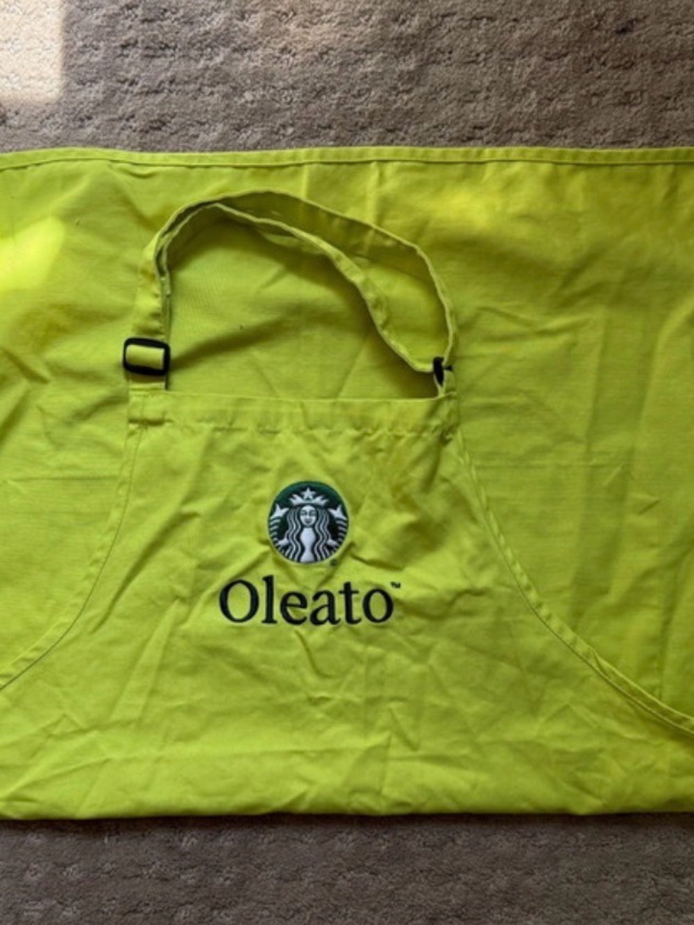 Starbucks Lime Green Oleato 2023 Collectable Apron